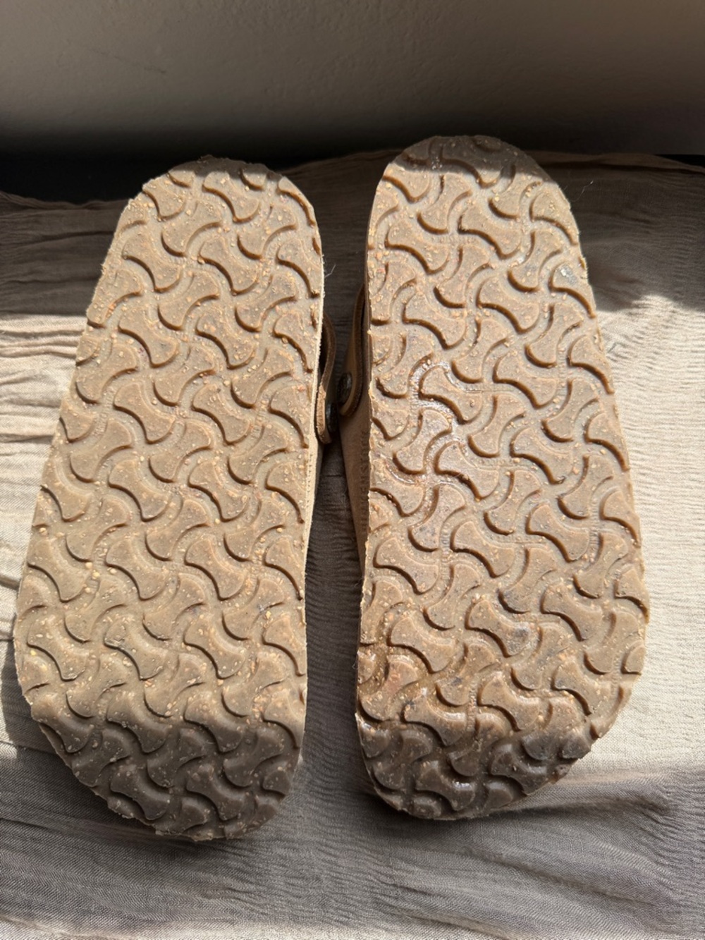 Birkenstock Women's Suede Clog Mule in Tan - Picture 3 of 4
